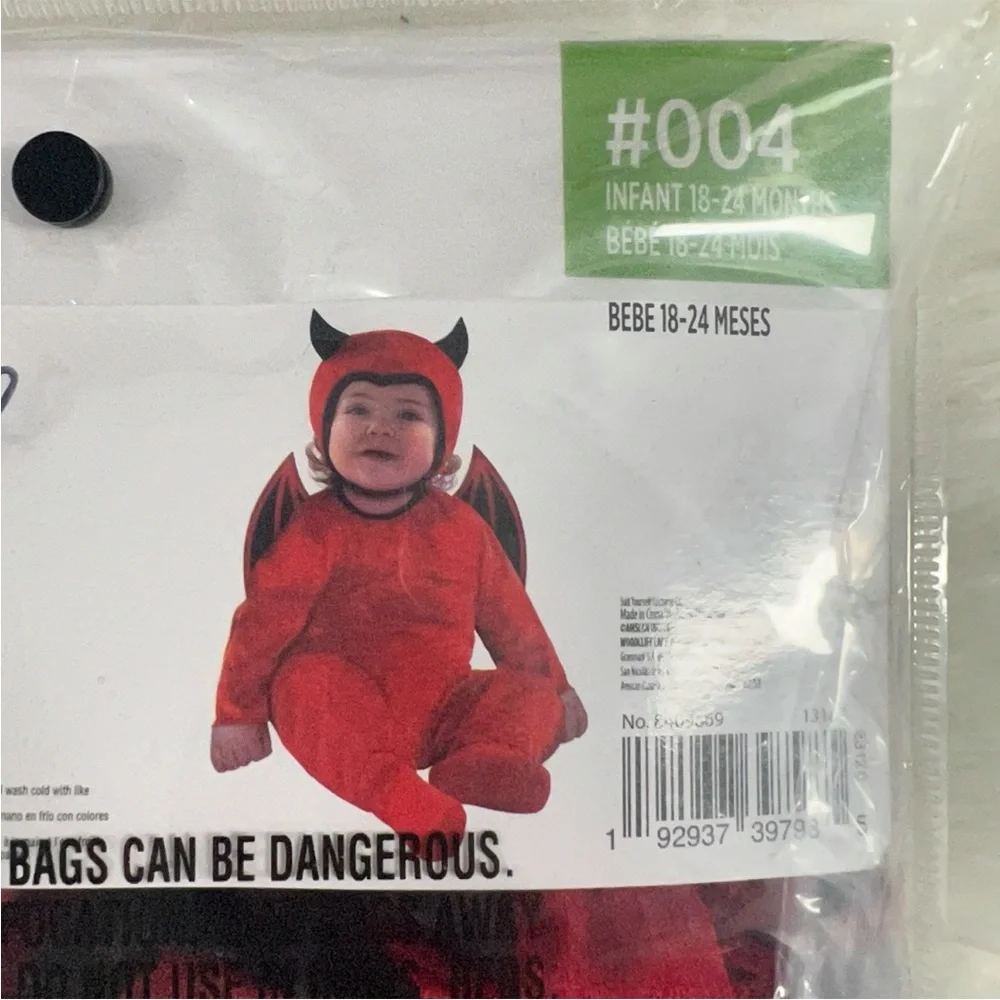 Cute as a Devil Red Kids Costume NEW infant 18-24 months